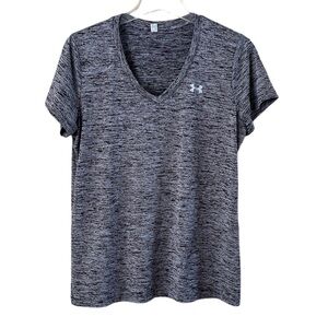 Under Armour V-neck Pullover Style 125-8568 Heather Gray Short Sleeves